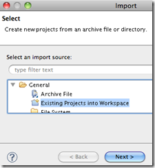 eclipsesetup.import.existing.projects