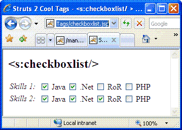 checkboxlist.jsp页面