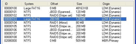 RAW filesystem volume errorneously interpreted as FAT16
